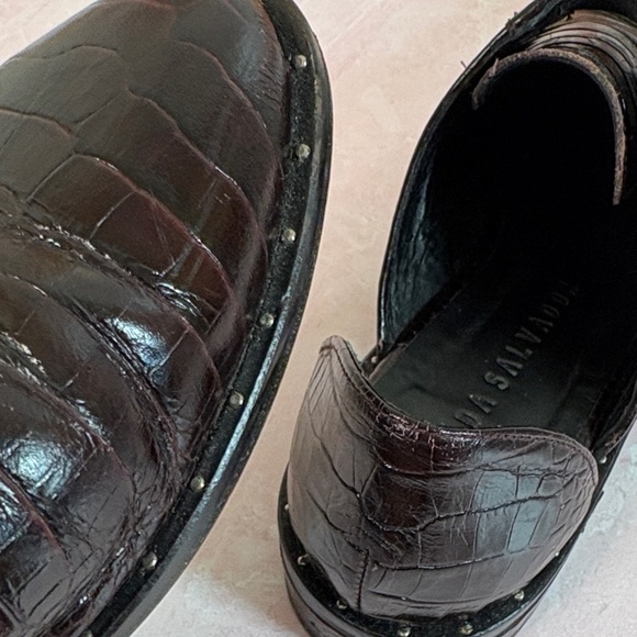 Freda Salvador Oxblood Textured Loafers - Picture 10 of 12